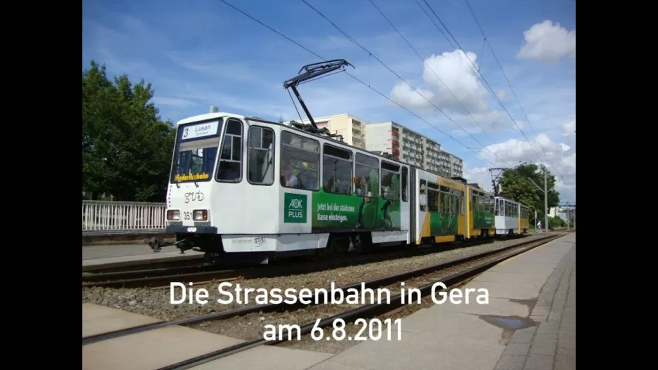 The tram in Gera on 6.8.2011