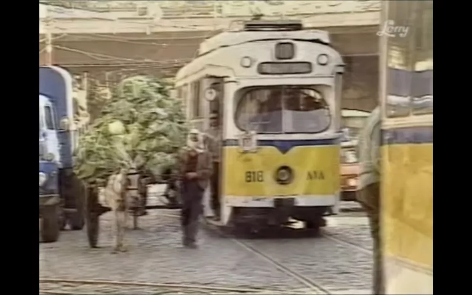 The two trams from Alexandria return - TV-Lorry 2001