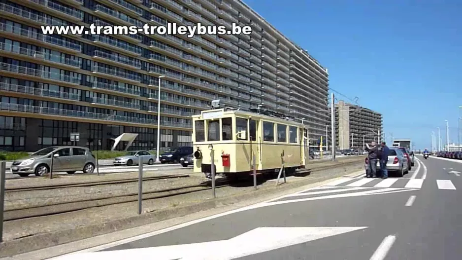 Tram parade on the coast