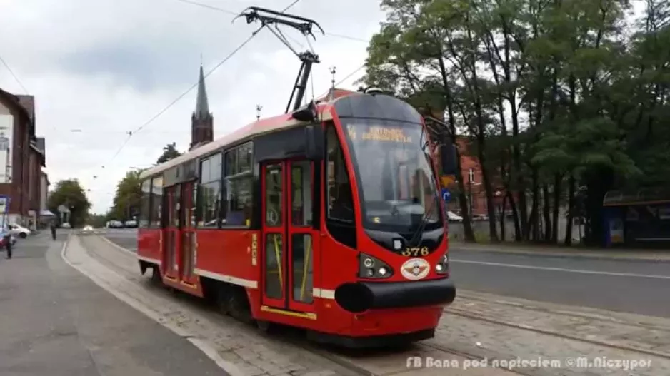 Trams Silesia Line 14 Mysłowice Railway Station - Katowice Brynów Loop