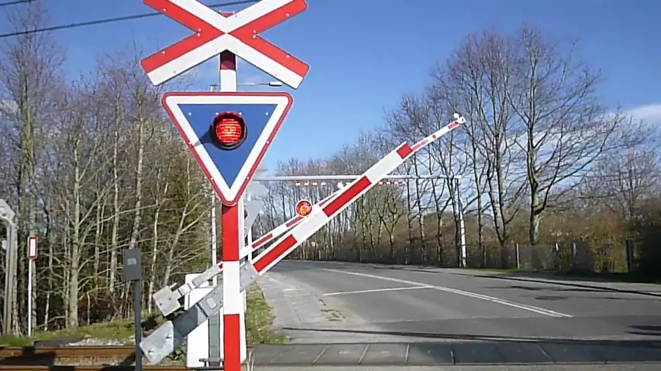 Variobahn tram at Rude Havvej | The Otter Railway | Aarhus light rail