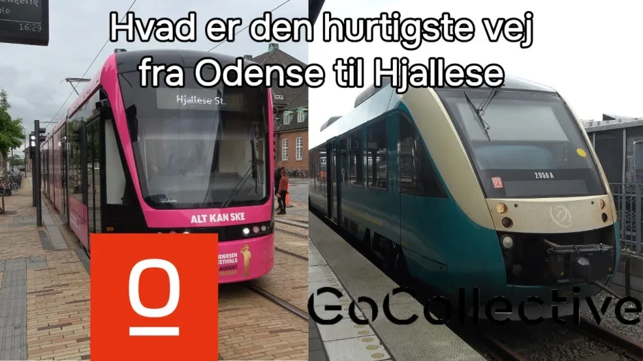 What is the fastest way from Odense to Hjallese